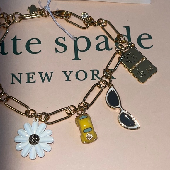 ♠️ Kate spade Off We Go Travel Charm Bracelet, Multi - Picture 7 of 10